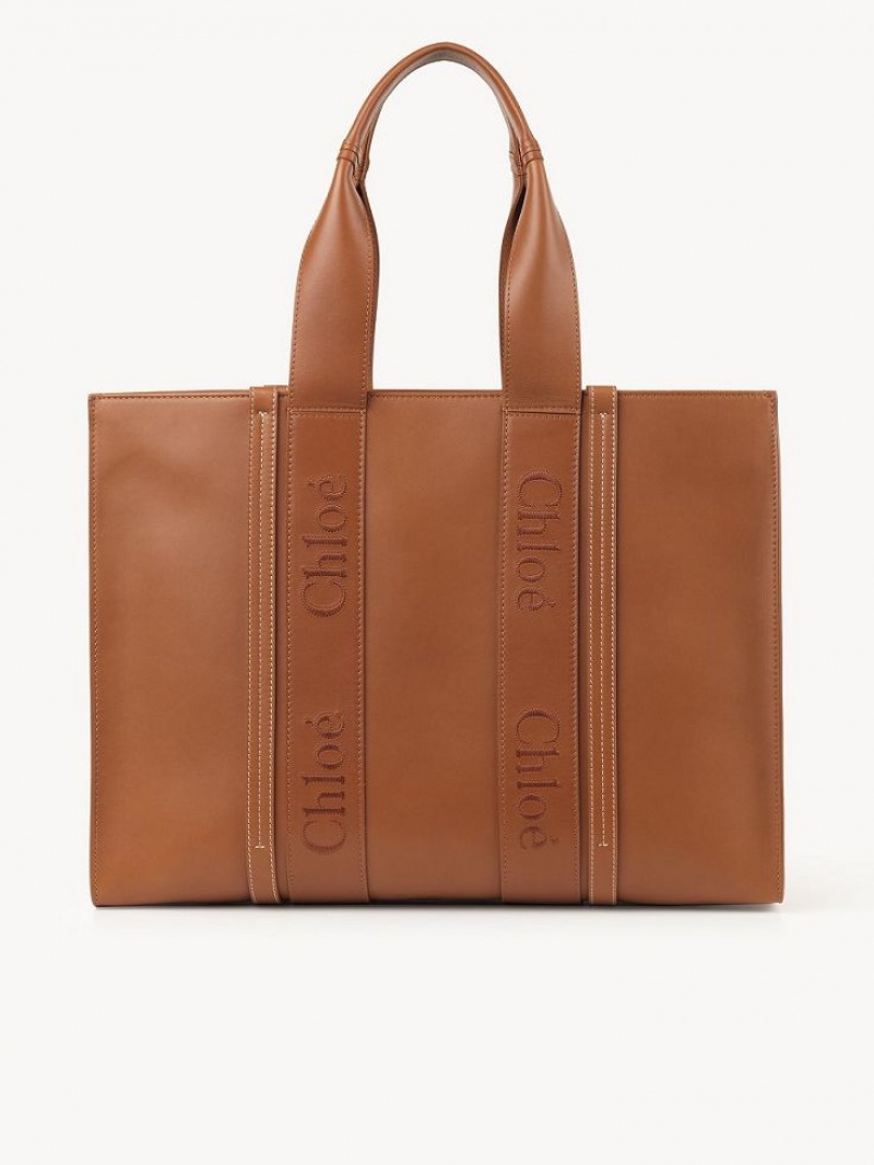 Chloe Large Woody Tote Veske Brune | CHE-SR13348