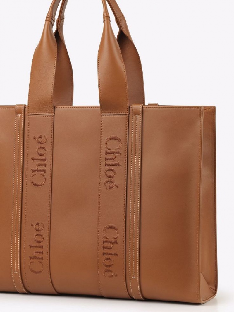 Chloe Large Woody Tote Veske Brune | CHE-SR13348