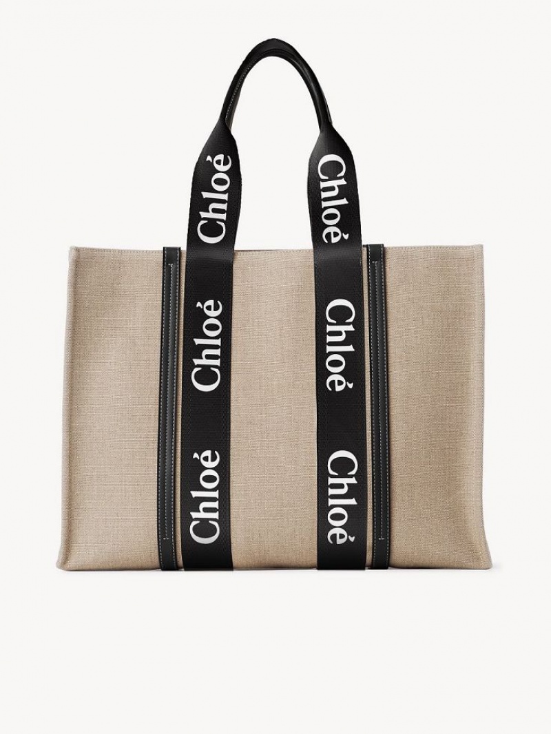 Chloe Large Woody Tote Veske Svarte Blå | CHE-SR13304