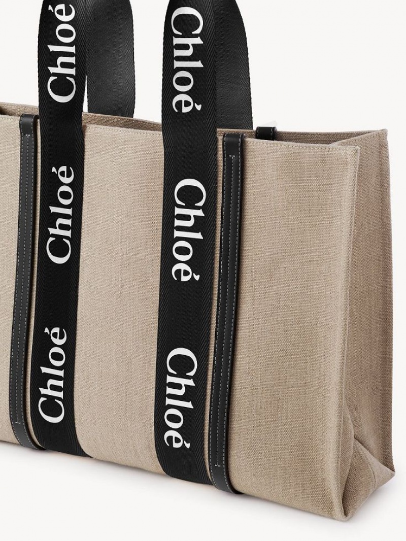 Chloe Large Woody Tote Veske Svarte Blå | CHE-SR13304