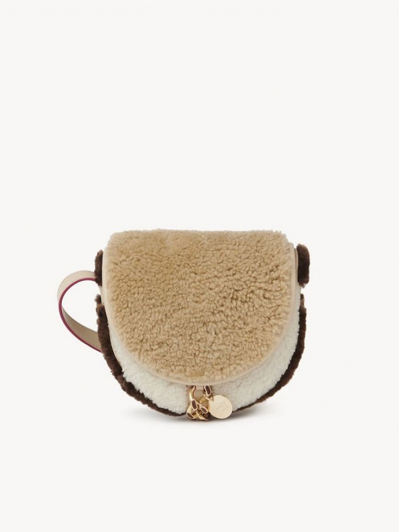 Chloe Mara Small Saddle Skulderveske Beige | CHE-SR14604