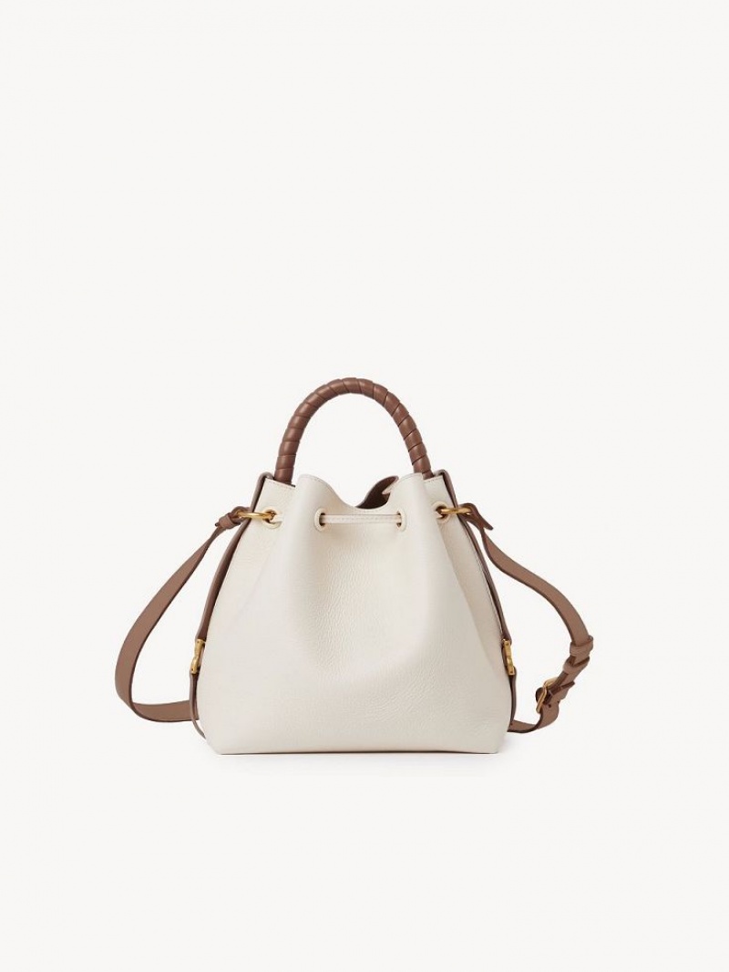 Chloe Marcie Bucket Crossbody Veske Hvite | CHE-SR13615