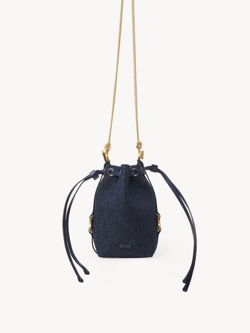 Chloe Marcie Bucket Mini Vesker Blå | CHE-SR13715