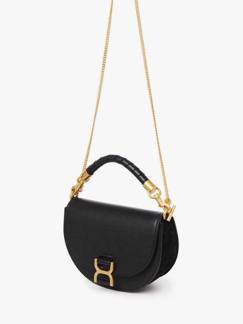 Chloe Marcie Chain Flap Crossbody Veske Svarte | CHE-SR13591