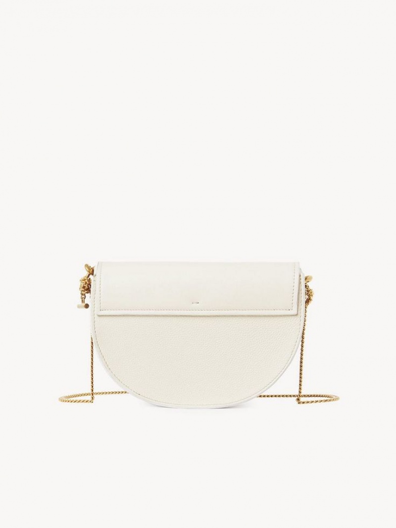 Chloe Marcie Chain Flap Crossbody Veske Hvite | CHE-SR13619