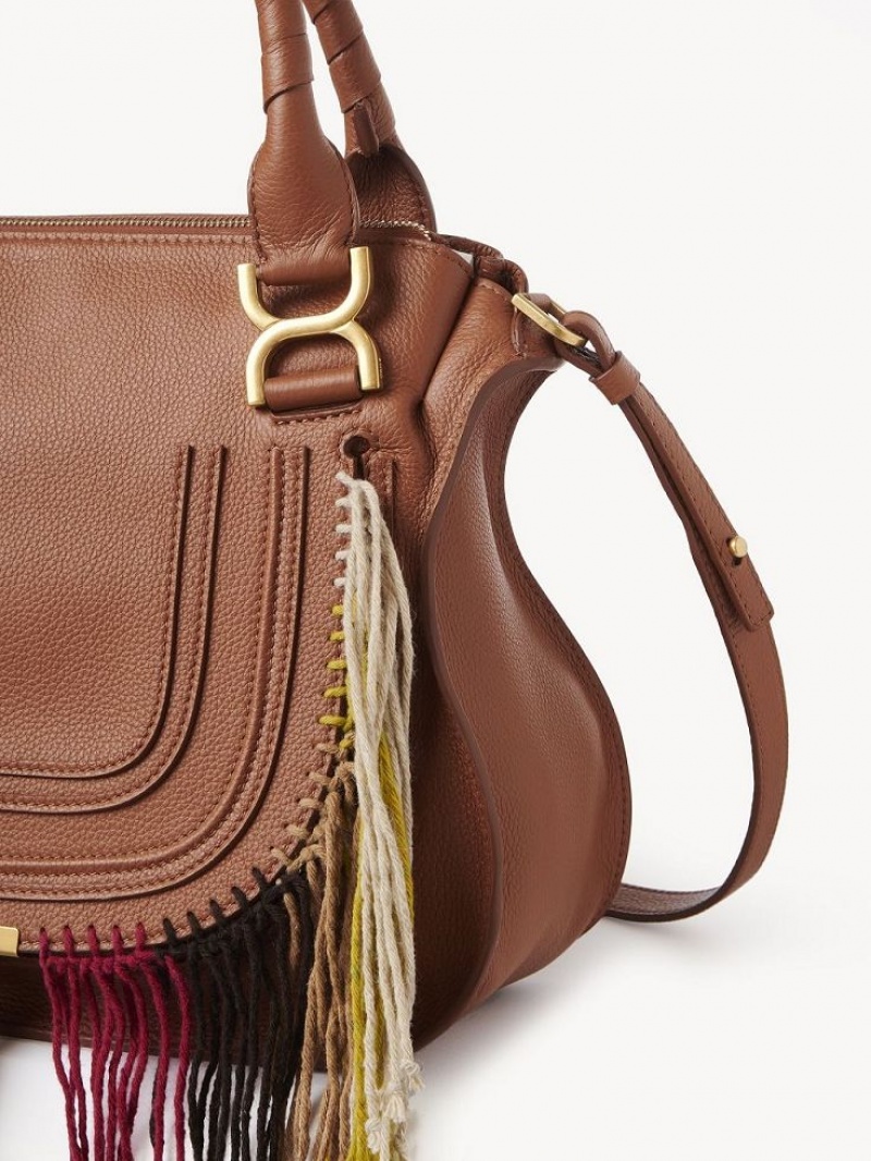 Chloe Marcie Double Carry Crossbody Veske Brune | CHE-SR13472