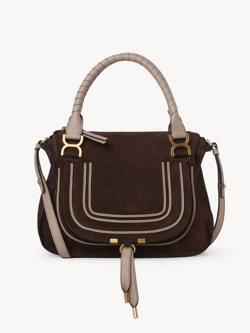 Chloe Marcie Double Carry Crossbody Veske Brune | CHE-SR13505