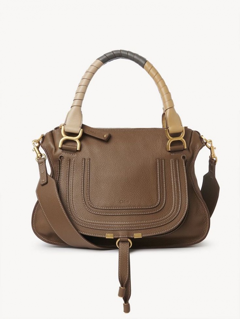 Chloe Marcie Double Carry Skulderveske Brune | CHE-SR13439