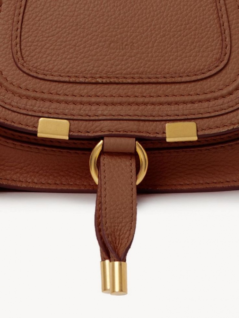 Chloe Marcie Mini Double Carry Crossbody Veske Brune | CHE-SR13555