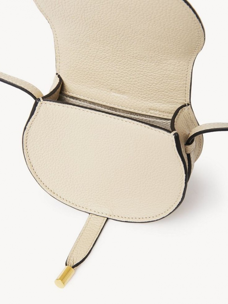 Chloe Marcie Nano Saddle Mini Vesker Beige | CHE-SR13683