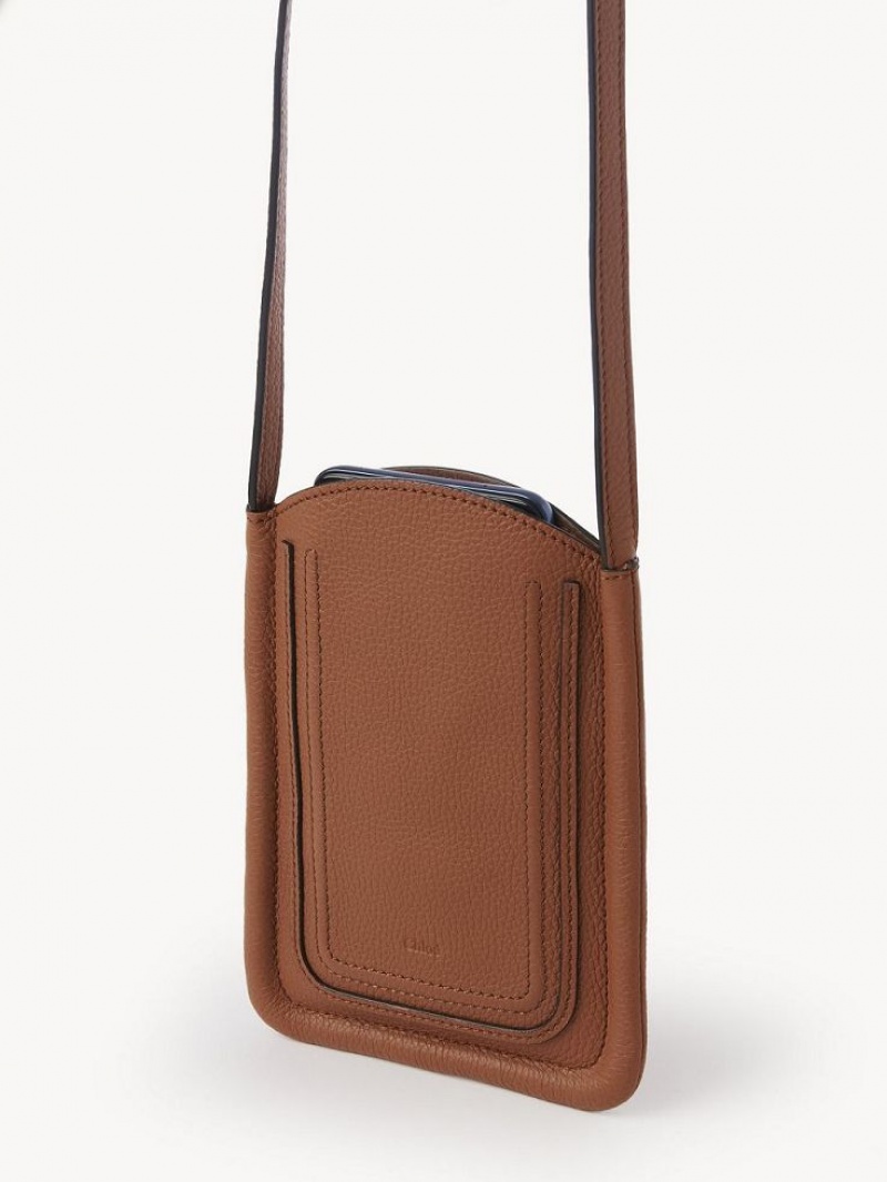 Chloe Marcie Phone Pouch Mini Vesker Brune | CHE-SR13669