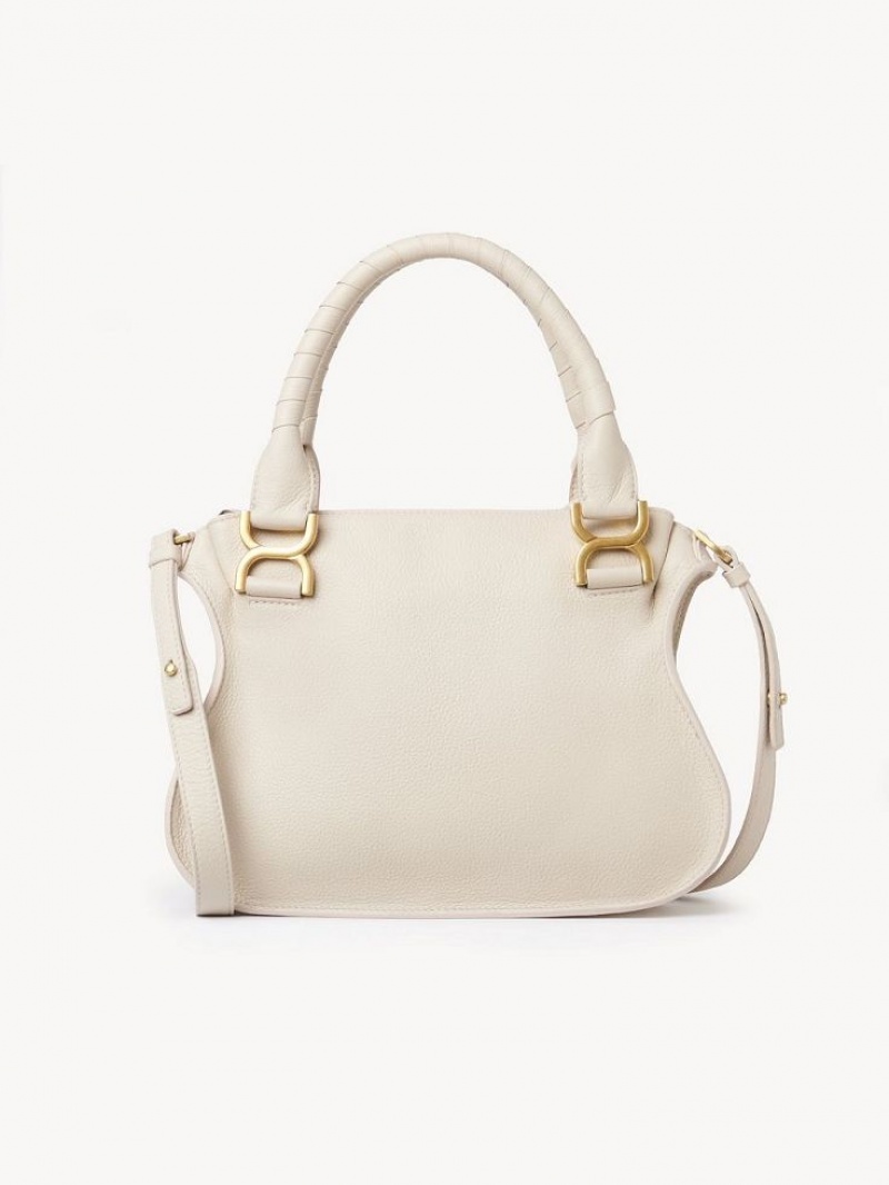 Chloe Marcie Small Double Carry Crossbody Veske Beige | CHE-SR13473