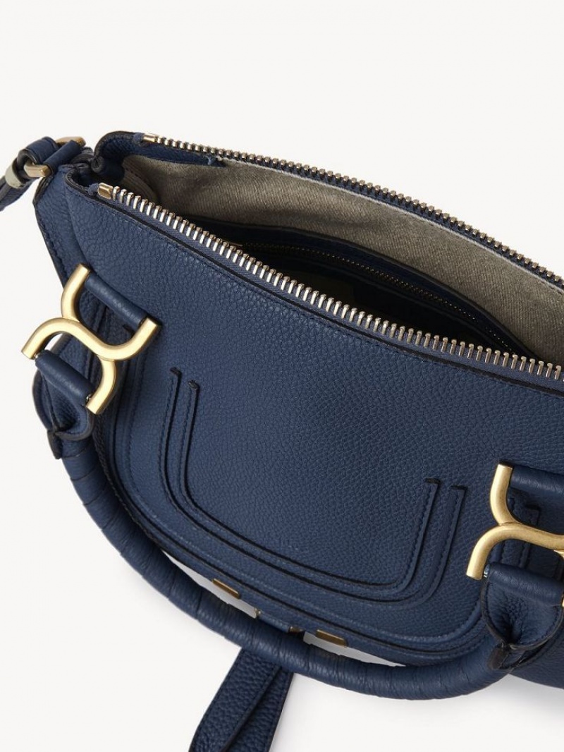 Chloe Marcie Small Double Carry Crossbody Veske Marineblå | CHE-SR13484