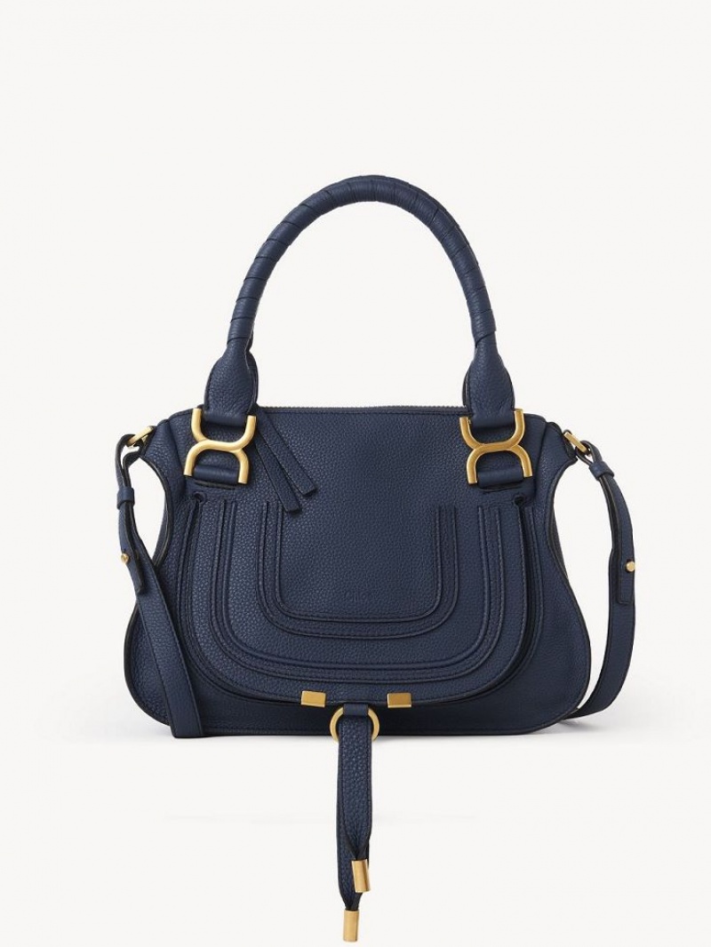 Chloe Marcie Small Double Carry Crossbody Veske Marineblå | CHE-SR13484