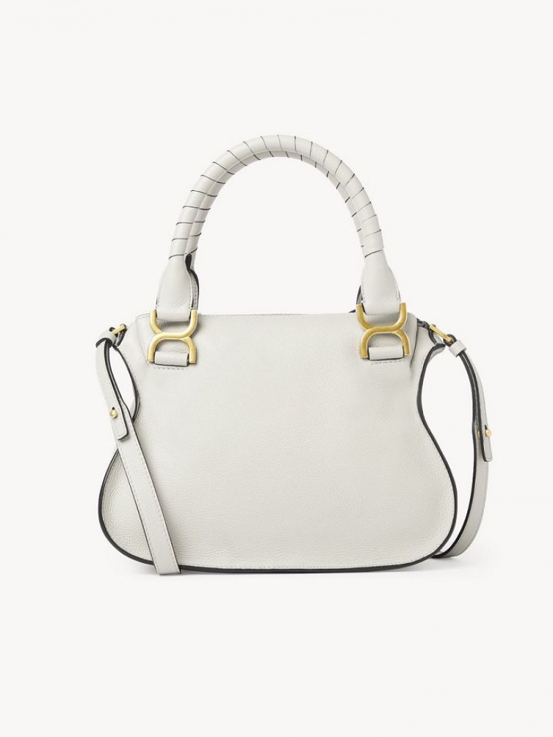 Chloe Marcie Small Double Carry Crossbody Veske Hvite | CHE-SR13550