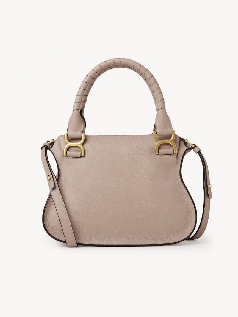 Chloe Marcie Small Double Carry Crossbody Veske Beige | CHE-SR13621