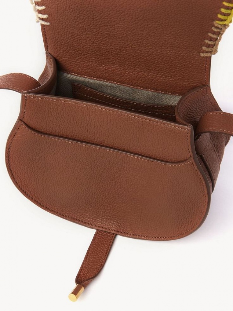 Chloe Marcie Small Saddle Mini Vesker Brune | CHE-SR13664