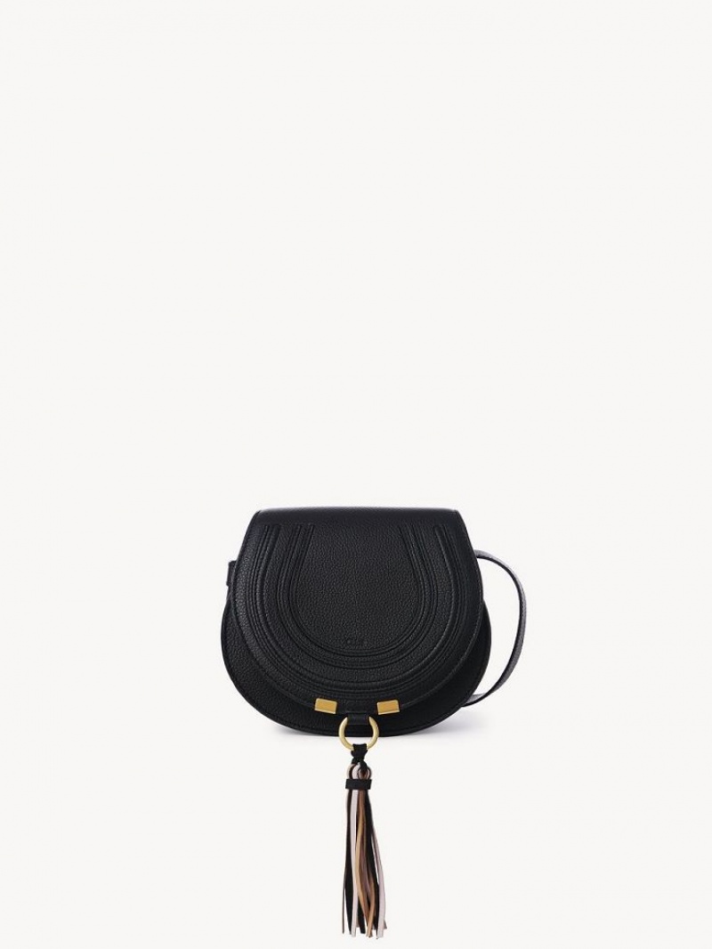 Chloe Marcie Small Saddle Mini Vesker Svarte | CHE-SR13663