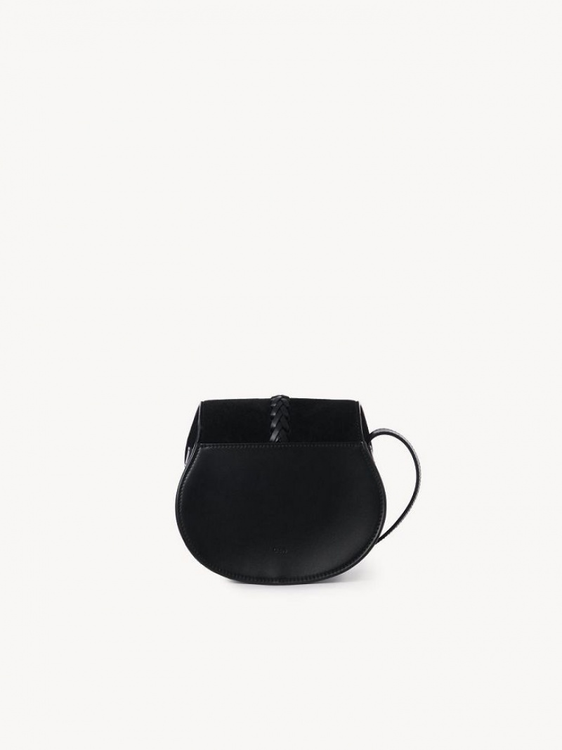 Chloe Marcie Small Saddle Skulderveske Svarte | CHE-SR13413