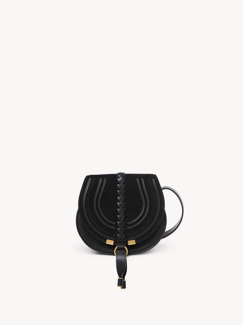 Chloe Marcie Small Saddle Skulderveske Svarte | CHE-SR13413