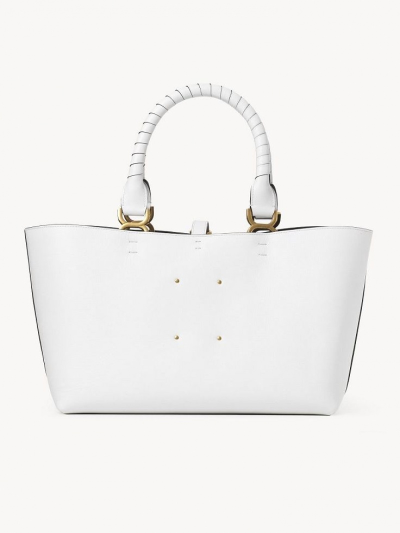 Chloe Marcie Small Tote Veske Hvite | CHE-SR13302