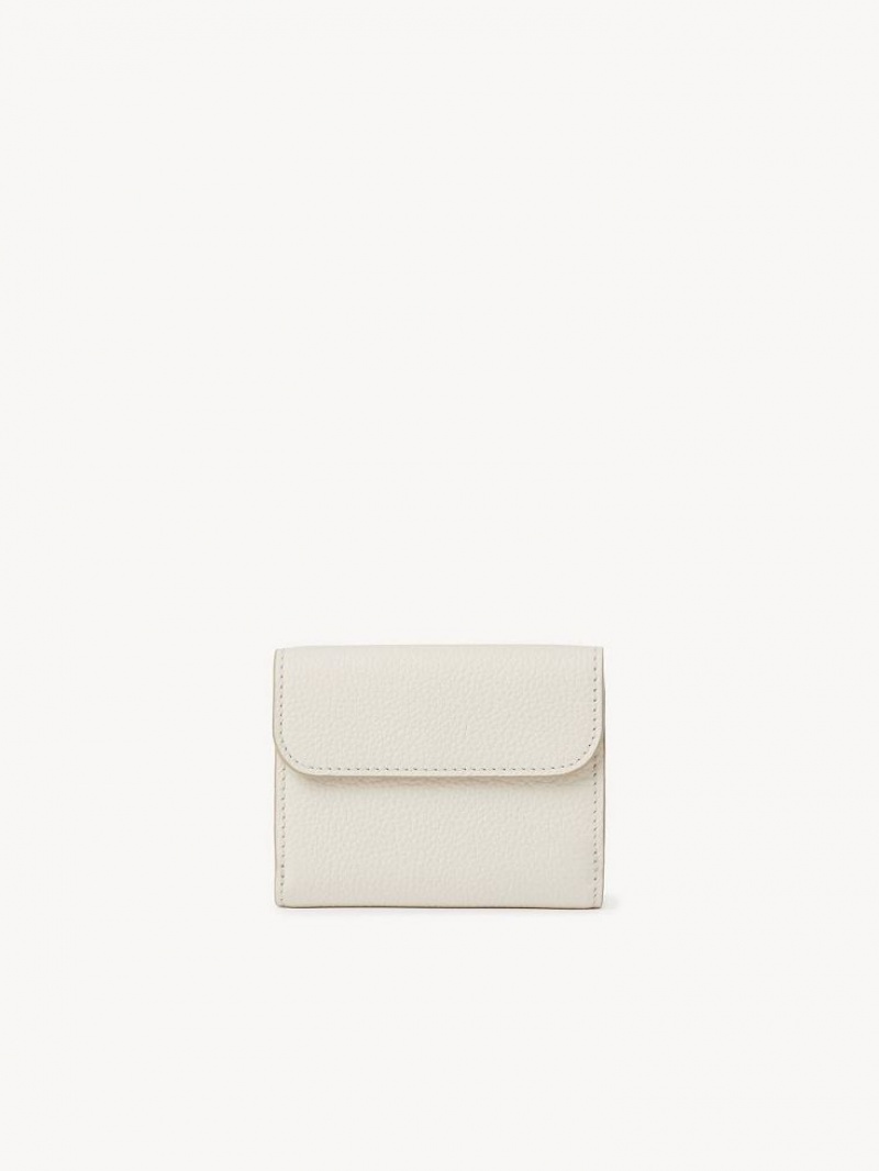 Chloe Marcie Small Tri-fold Liten Lommebok Hvite | CHE-SR14295