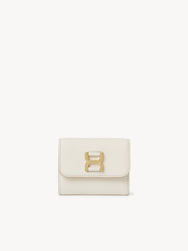 Chloe Marcie Small Tri-fold Liten Lommebok Hvite | CHE-SR14295