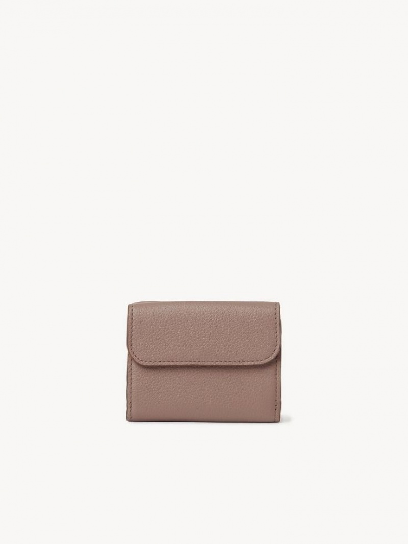 Chloe Marcie Small Tri-fold Liten Lommebok Brune | CHE-SR14296