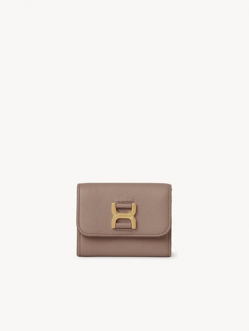 Chloe Marcie Small Tri-fold Liten Lommebok Brune | CHE-SR14296