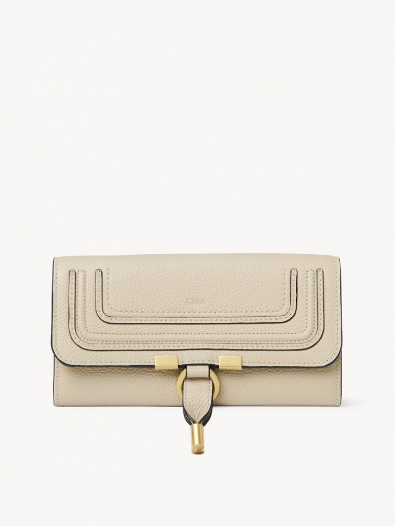 Chloe Marcie Stor Lommebok Beige | CHE-SR14305