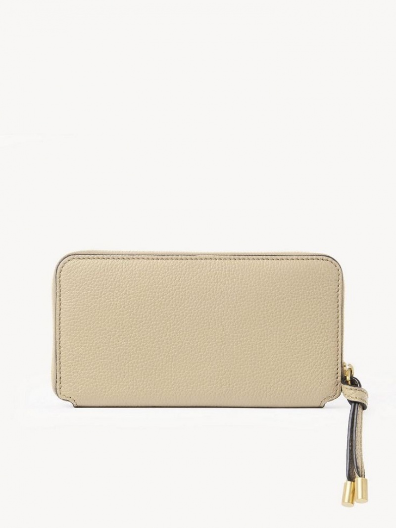 Chloe Marcie Zippered Stor Lommebok Beige | CHE-SR14304