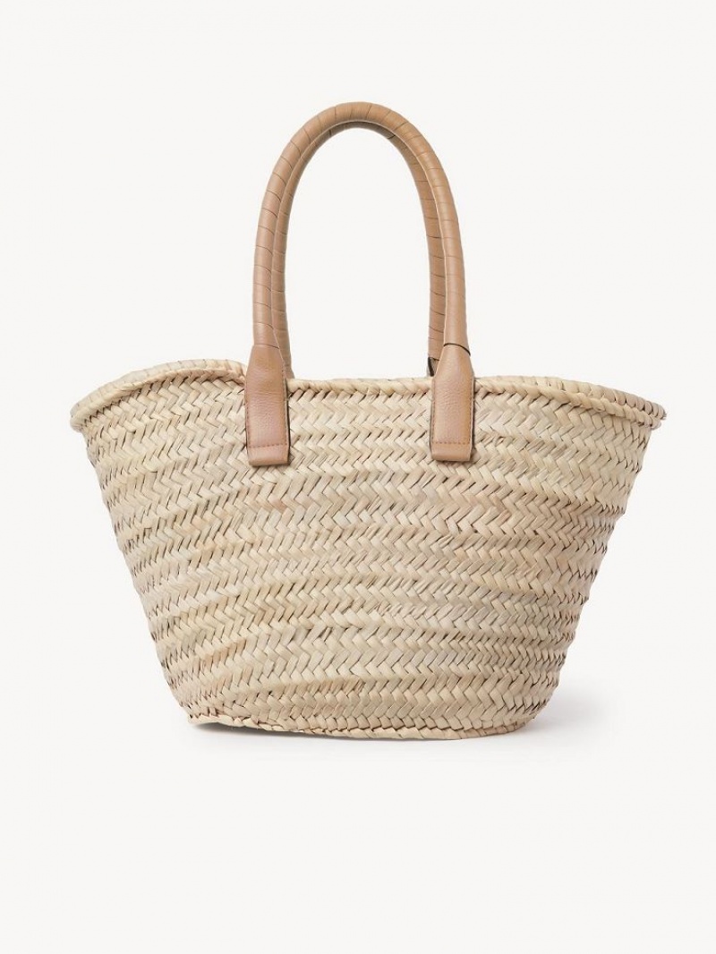 Chloe Medium Marcie Basket Tote Veske Lyse Brune | CHE-SR13292