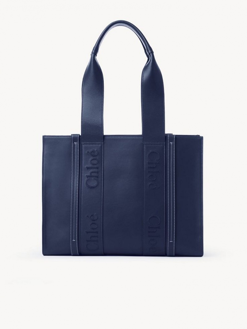 Chloe Medium Woody Tote Veske Blå | CHE-SR13395