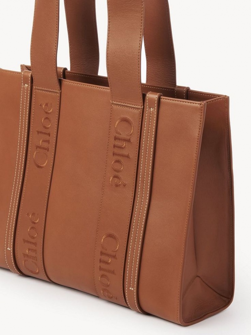 Chloe Medium Woody Tote Veske Brune | CHE-SR13346