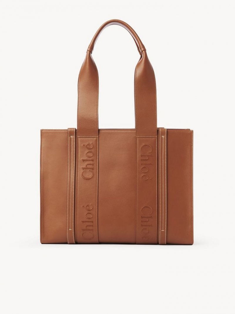 Chloe Medium Woody Tote Veske Brune | CHE-SR13346