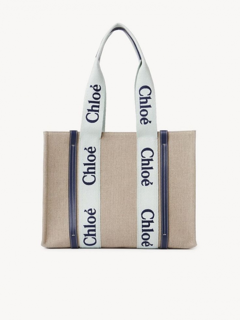 Chloe Medium Woody Tote Veske Grønn Blå | CHE-SR13365