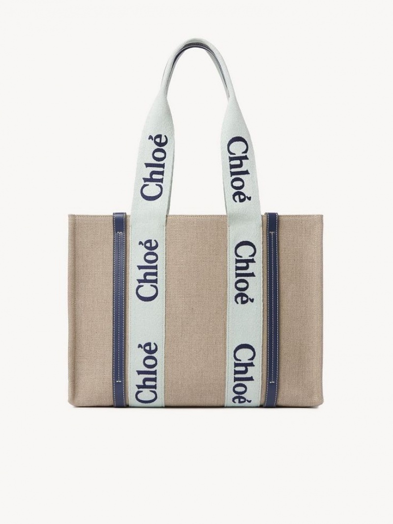 Chloe Medium Woody Tote Veske Grønn Blå | CHE-SR13365