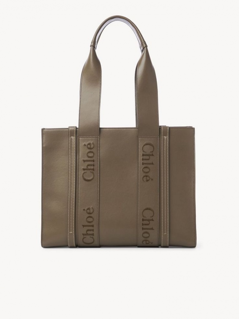 Chloe Medium Woody Tote Veske Grønn | CHE-SR13340