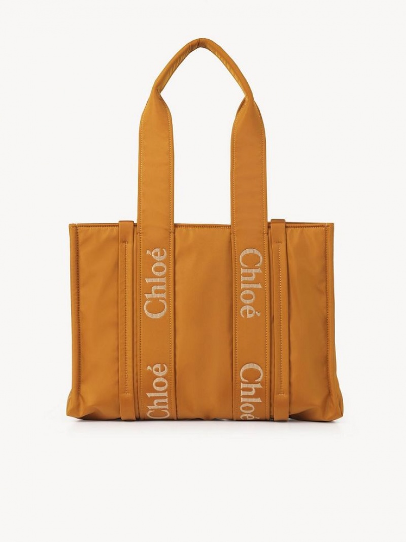 Chloe Medium Woody Tote Veske Gul | CHE-SR13287