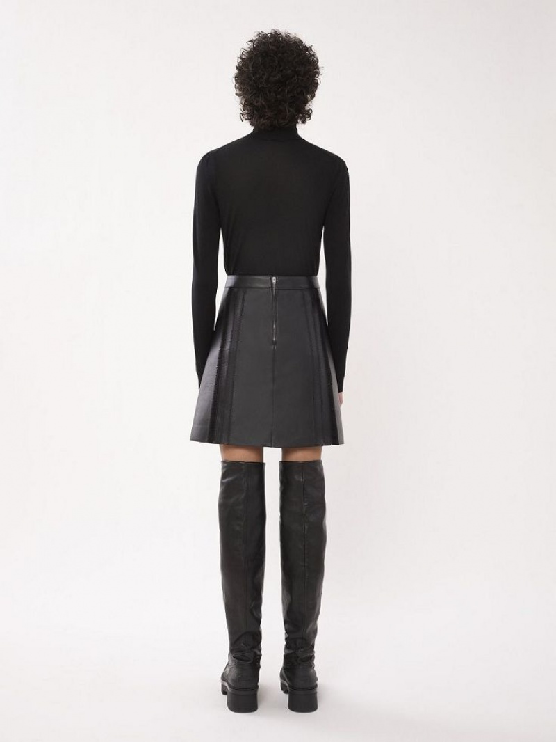 Chloe Mini Skirt Leather Svarte | CHE-SR14120