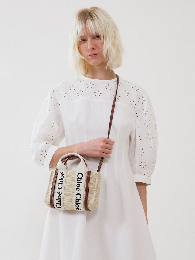 Chloe Mini Woody Crossbody Veske Brune Beige | CHE-SR13585