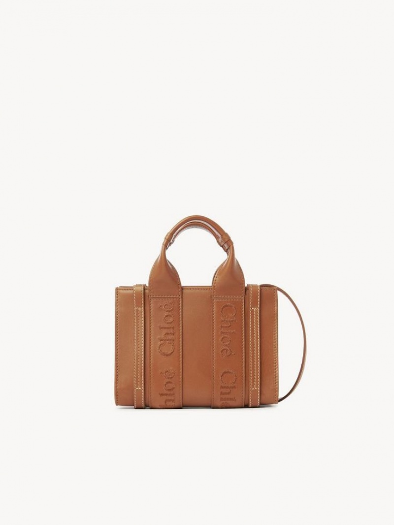 Chloe Mini Woody Crossbody Veske Brune | CHE-SR13559