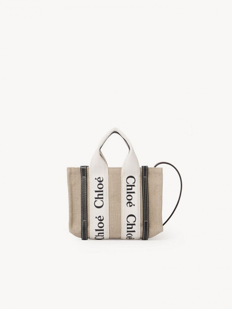 Chloe Mini Woody Crossbody Veske Hvite Blå | CHE-SR13511