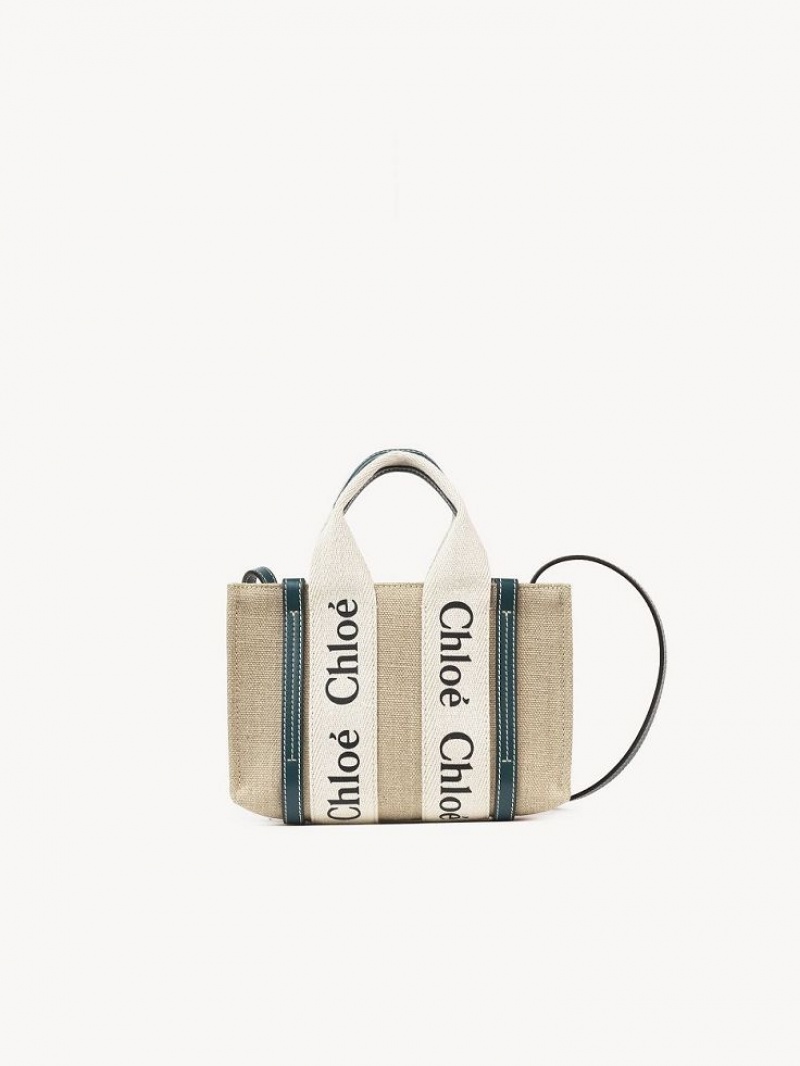 Chloe Mini Woody Crossbody Veske Mørke Turkis | CHE-SR13500