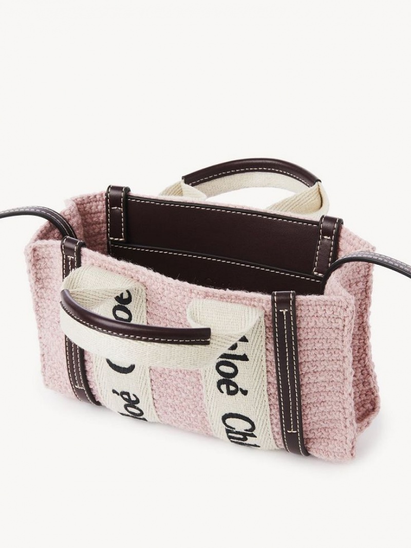 Chloe Mini Woody Crossbody Veske Rosa | CHE-SR13464