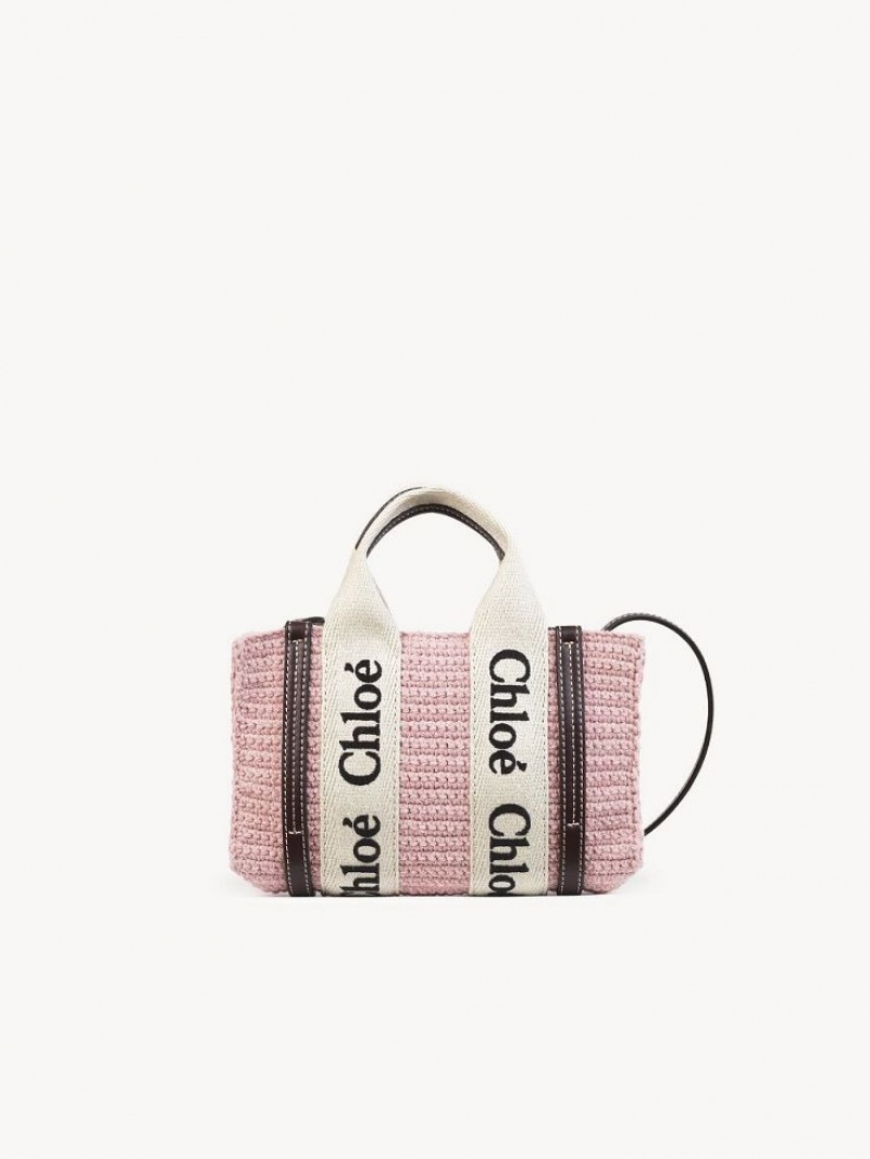 Chloe Mini Woody Crossbody Veske Rosa | CHE-SR13464