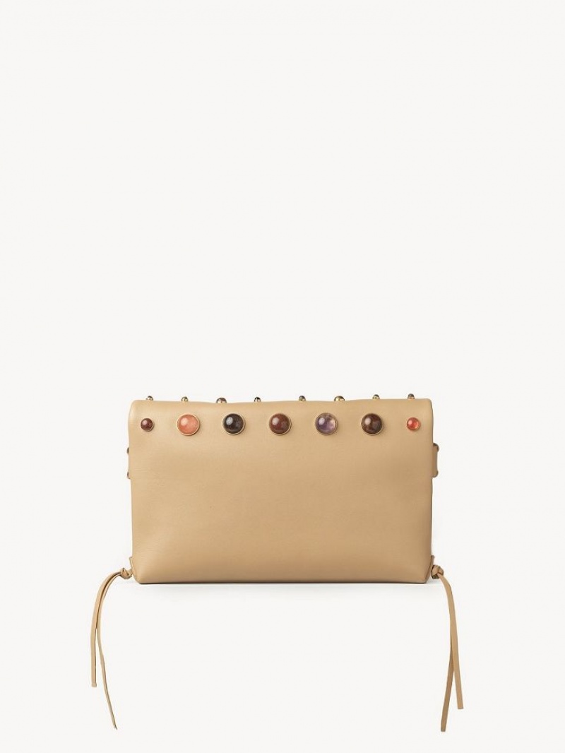 Chloe Mony Clutch Brune | CHE-SR13751