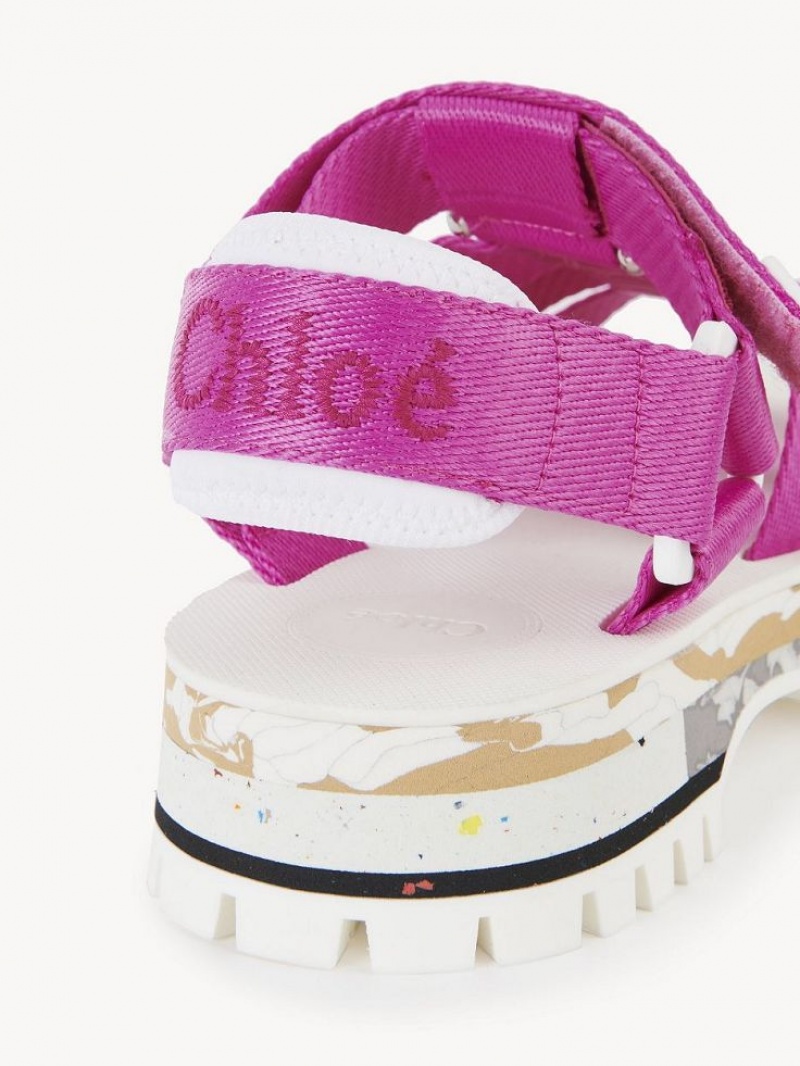 Chloe Nikie Active Flate Sandaler Rosa | CHE-SR14177