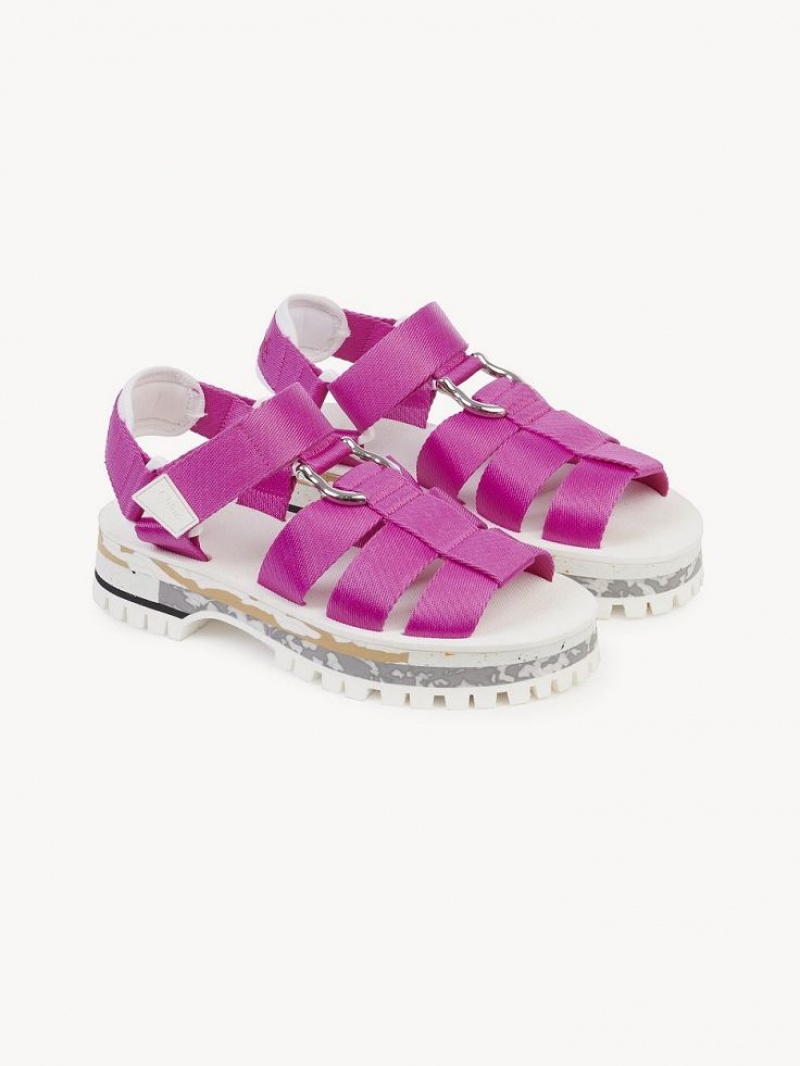 Chloe Nikie Active Flate Sandaler Rosa | CHE-SR14177