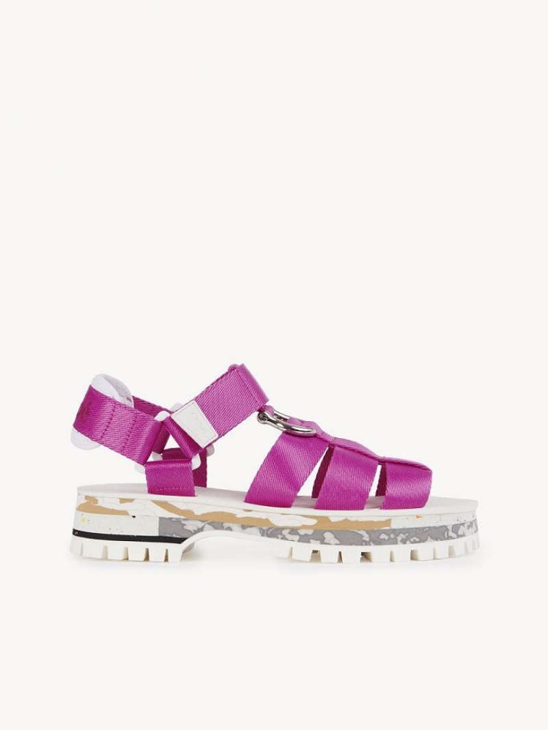 Chloe Nikie Active Flate Sandaler Rosa | CHE-SR14177